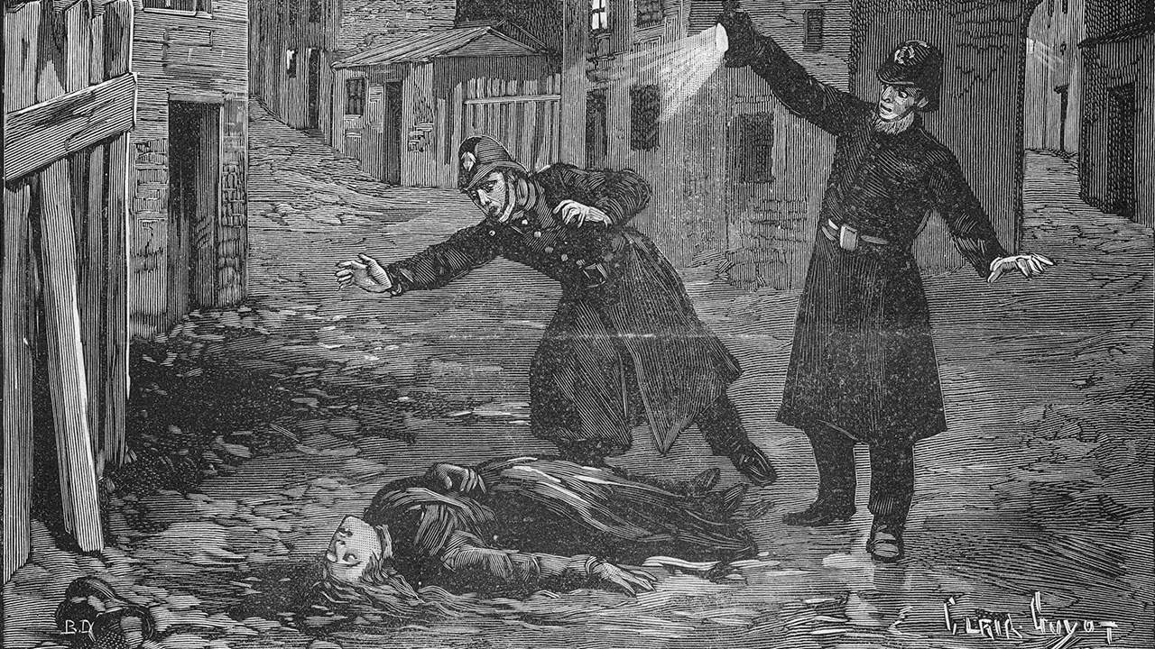 Whitechapel, 1888, Két rendőr nézi Hasfelmetsző Jack áldozatát